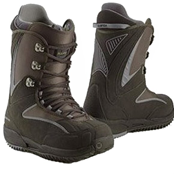 New $279 Burton Ruler Snowboard Boots! 7 Brown & Blue Traditional Lace - Picture 2 of 2